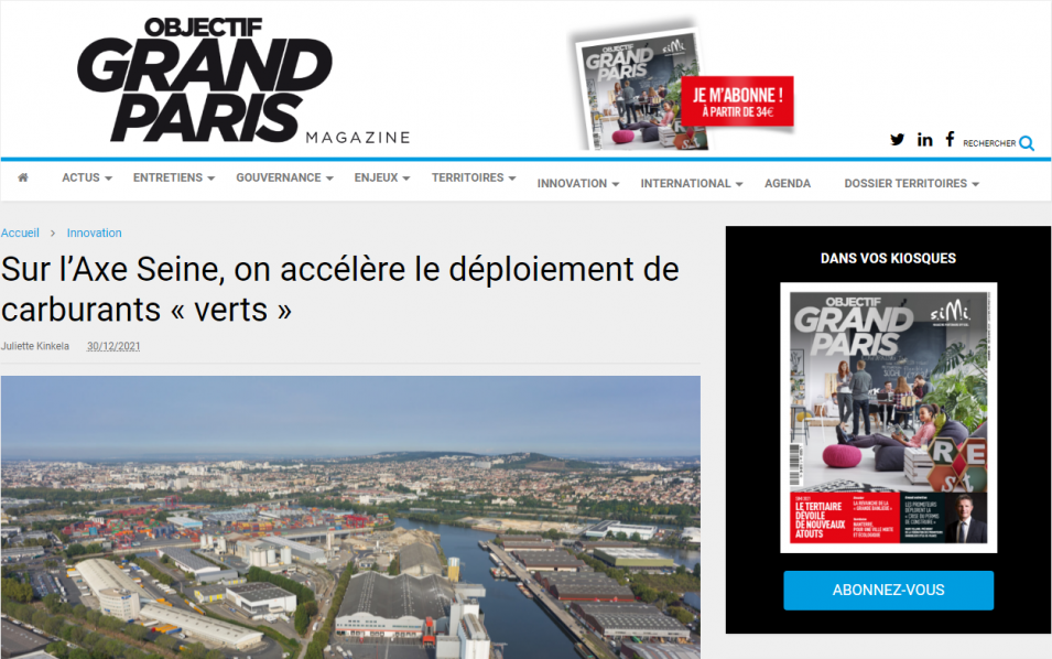 Objectif Grand Paris : Sur l’Axe Seine, on acclre le dploiement de carburants  verts 